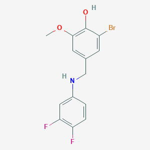 molecular formula C14H12BrF2NO2 B5110659 2-bromo-4-{[(3,4-difluorophenyl)amino]methyl}-6-methoxyphenol 