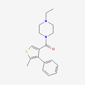 molecular formula C18H22N2OS B5110701 1-ethyl-4-[(5-methyl-4-phenyl-3-thienyl)carbonyl]piperazine 