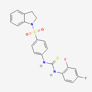 molecular formula C21H17F2N3O2S2 B5110742 N-(2,4-difluorophenyl)-N'-[4-(2,3-dihydro-1H-indol-1-ylsulfonyl)phenyl]thiourea 