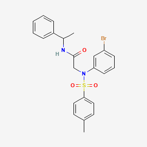 molecular formula C23H23BrN2O3S B5110761 N~2~-(3-bromophenyl)-N~2~-[(4-methylphenyl)sulfonyl]-N~1~-(1-phenylethyl)glycinamide 