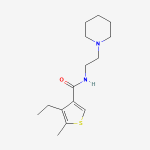molecular formula C15H24N2OS B5110791 4-ethyl-5-methyl-N-[2-(1-piperidinyl)ethyl]-3-thiophenecarboxamide 