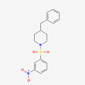 4-benzyl-1-[(3-nitrophenyl)sulfonyl]piperidine