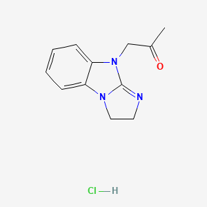 molecular formula C12H14ClN3O B5110856 1-(2,3-dihydro-9H-imidazo[1,2-a]benzimidazol-9-yl)acetone hydrochloride 