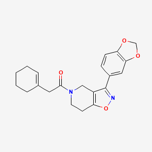 molecular formula C21H22N2O4 B5110872 3-(1,3-benzodioxol-5-yl)-5-(1-cyclohexen-1-ylacetyl)-4,5,6,7-tetrahydroisoxazolo[4,5-c]pyridine 