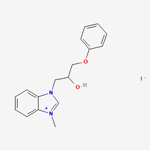 3-(2-hydroxy-3-phenoxypropyl)-1-methyl-1H-3,1-benzimidazol-3-ium iodide