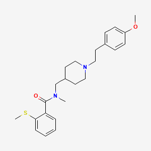 molecular formula C24H32N2O2S B5110899 N-({1-[2-(4-methoxyphenyl)ethyl]-4-piperidinyl}methyl)-N-methyl-2-(methylthio)benzamide 