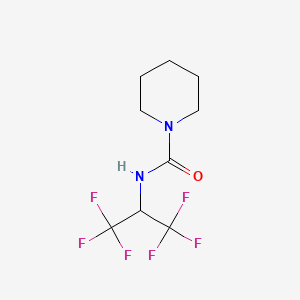 molecular formula C9H12F6N2O B5110907 N-[2,2,2-trifluoro-1-(trifluoromethyl)ethyl]-1-piperidinecarboxamide 