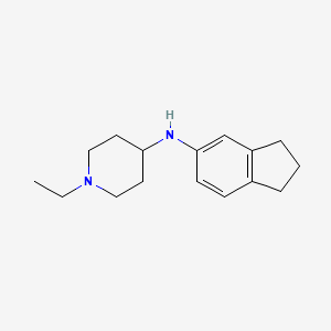 molecular formula C16H24N2 B5110909 N-(2,3-dihydro-1H-inden-5-yl)-1-ethyl-4-piperidinamine 
