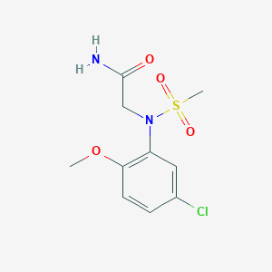 molecular formula C10H13ClN2O4S B5110910 N~2~-(5-chloro-2-methoxyphenyl)-N~2~-(methylsulfonyl)glycinamide 