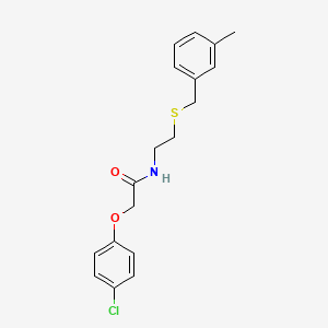 2-(4-chlorophenoxy)-N-{2-[(3-methylbenzyl)thio]ethyl}acetamide