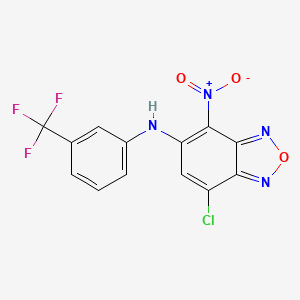 molecular formula C13H6ClF3N4O3 B5110937 7-chloro-4-nitro-N-[3-(trifluoromethyl)phenyl]-2,1,3-benzoxadiazol-5-amine 