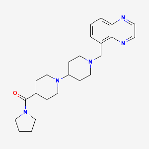 molecular formula C24H33N5O B5110941 4-(1-pyrrolidinylcarbonyl)-1'-(5-quinoxalinylmethyl)-1,4'-bipiperidine 