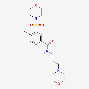 molecular formula C19H29N3O5S B5110953 4-methyl-N-[3-(4-morpholinyl)propyl]-3-(4-morpholinylsulfonyl)benzamide 