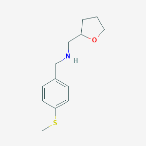 molecular formula C13H19NOS B511096 (4-Methylsulfanyl-benzyl)-(tetrahydro-furan-2-ylmethyl)-amine CAS No. 797030-68-3