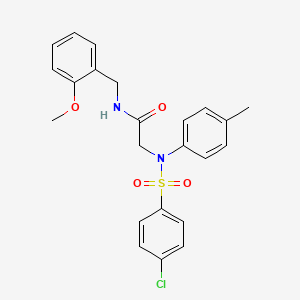 molecular formula C23H23ClN2O4S B5110961 N~2~-[(4-chlorophenyl)sulfonyl]-N~1~-(2-methoxybenzyl)-N~2~-(4-methylphenyl)glycinamide 