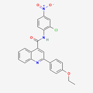 molecular formula C24H18ClN3O4 B5110977 N-(2-chloro-4-nitrophenyl)-2-(4-ethoxyphenyl)-4-quinolinecarboxamide 