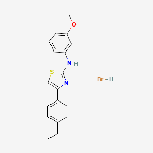 molecular formula C18H19BrN2OS B5110982 4-(4-ethylphenyl)-N-(3-methoxyphenyl)-1,3-thiazol-2-amine hydrobromide 