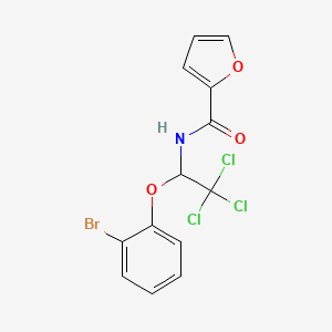 molecular formula C13H9BrCl3NO3 B5110998 N-[1-(2-bromophenoxy)-2,2,2-trichloroethyl]-2-furamide 