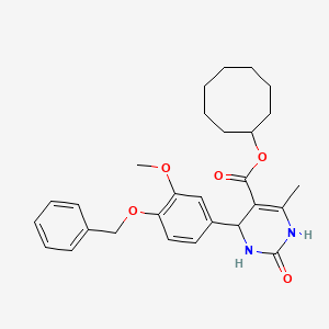 molecular formula C28H34N2O5 B5111014 cyclooctyl 4-[4-(benzyloxy)-3-methoxyphenyl]-6-methyl-2-oxo-1,2,3,4-tetrahydro-5-pyrimidinecarboxylate 