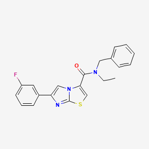 molecular formula C21H18FN3OS B5111021 N-benzyl-N-ethyl-6-(3-fluorophenyl)imidazo[2,1-b][1,3]thiazole-3-carboxamide 