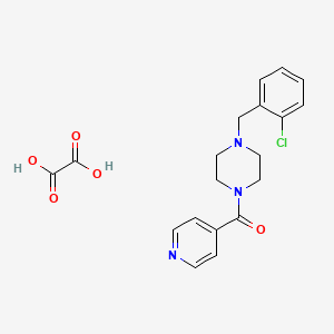 molecular formula C19H20ClN3O5 B5111032 1-(2-chlorobenzyl)-4-isonicotinoylpiperazine oxalate 