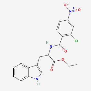 ethyl N-(2-chloro-4-nitrobenzoyl)tryptophanate