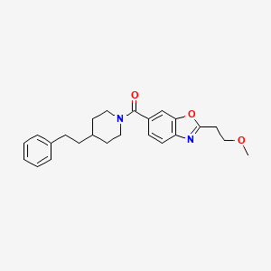 molecular formula C24H28N2O3 B5111053 2-(2-methoxyethyl)-6-{[4-(2-phenylethyl)-1-piperidinyl]carbonyl}-1,3-benzoxazole 
