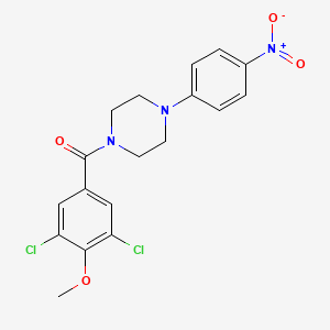 molecular formula C18H17Cl2N3O4 B5111070 1-(3,5-dichloro-4-methoxybenzoyl)-4-(4-nitrophenyl)piperazine 