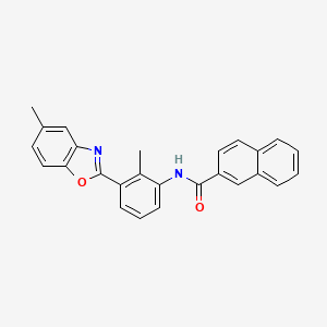 molecular formula C26H20N2O2 B5111085 N-[2-methyl-3-(5-methyl-1,3-benzoxazol-2-yl)phenyl]-2-naphthamide 
