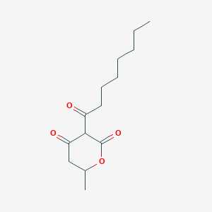 6-methyl-3-octanoyldihydro-2H-pyran-2,4(3H)-dione