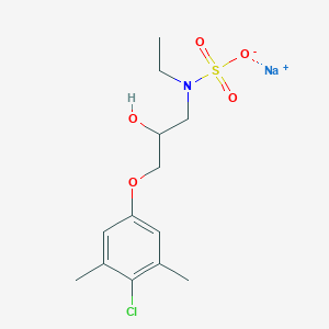 molecular formula C13H19ClNNaO5S B5111113 sodium [3-(4-chloro-3,5-dimethylphenoxy)-2-hydroxypropyl]ethylsulfamate 