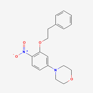 molecular formula C18H20N2O4 B5111121 4-[4-nitro-3-(2-phenylethoxy)phenyl]morpholine 