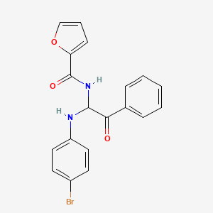 molecular formula C19H15BrN2O3 B5111147 N-{1-[(4-bromophenyl)amino]-2-oxo-2-phenylethyl}-2-furamide 