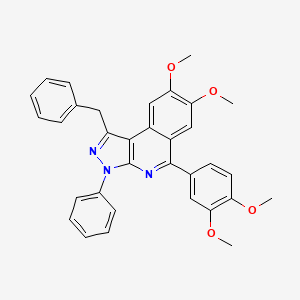 molecular formula C33H29N3O4 B5111170 1-benzyl-5-(3,4-dimethoxyphenyl)-7,8-dimethoxy-3-phenyl-3H-pyrazolo[3,4-c]isoquinoline 