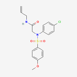 molecular formula C18H19ClN2O4S B5111199 N~1~-allyl-N~2~-(4-chlorophenyl)-N~2~-[(4-methoxyphenyl)sulfonyl]glycinamide 