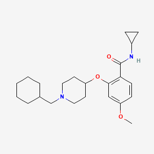molecular formula C23H34N2O3 B5111204 2-{[1-(cyclohexylmethyl)-4-piperidinyl]oxy}-N-cyclopropyl-4-methoxybenzamide 