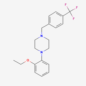 molecular formula C20H23F3N2O B5111254 1-(2-ethoxyphenyl)-4-[4-(trifluoromethyl)benzyl]piperazine 