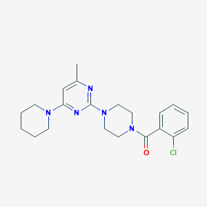 molecular formula C21H26ClN5O B5111268 2-[4-(2-chlorobenzoyl)-1-piperazinyl]-4-methyl-6-(1-piperidinyl)pyrimidine 