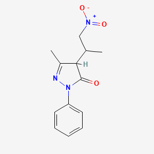 molecular formula C13H15N3O3 B5111276 5-methyl-4-(1-methyl-2-nitroethyl)-2-phenyl-2,4-dihydro-3H-pyrazol-3-one 