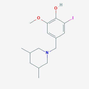 molecular formula C15H22INO2 B5111284 4-[(3,5-dimethyl-1-piperidinyl)methyl]-2-iodo-6-methoxyphenol 