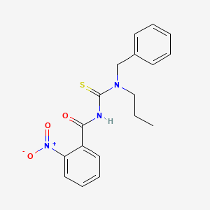 molecular formula C18H19N3O3S B5111289 N-{[benzyl(propyl)amino]carbonothioyl}-2-nitrobenzamide 