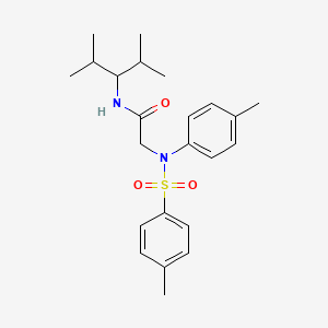 molecular formula C23H32N2O3S B5111324 N~1~-(1-isopropyl-2-methylpropyl)-N~2~-(4-methylphenyl)-N~2~-[(4-methylphenyl)sulfonyl]glycinamide 