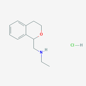 molecular formula C12H18ClNO B5111344 N-(3,4-dihydro-1H-isochromen-1-ylmethyl)ethanamine hydrochloride CAS No. 31231-60-4