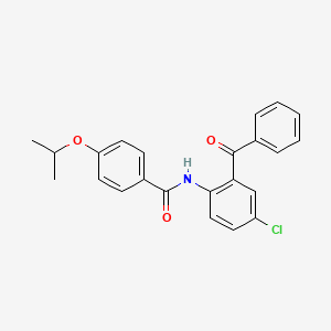 molecular formula C23H20ClNO3 B5111349 N-(2-benzoyl-4-chlorophenyl)-4-isopropoxybenzamide 