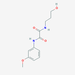 molecular formula C12H16N2O4 B5111357 N-(3-hydroxypropyl)-N'-(3-methoxyphenyl)ethanediamide 