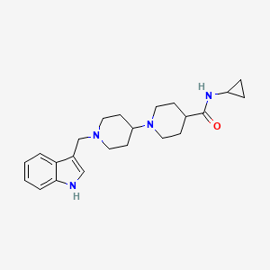 N-cyclopropyl-1'-(1H-indol-3-ylmethyl)-1,4'-bipiperidine-4-carboxamide