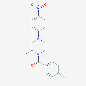molecular formula C18H18ClN3O3 B5111423 1-(4-chlorobenzoyl)-2-methyl-4-(4-nitrophenyl)piperazine 
