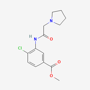 molecular formula C14H17ClN2O3 B5111445 methyl 4-chloro-3-[(1-pyrrolidinylacetyl)amino]benzoate 