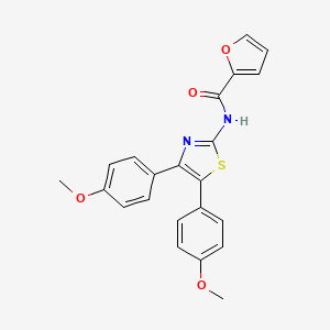molecular formula C22H18N2O4S B5111453 N-[4,5-bis(4-methoxyphenyl)-1,3-thiazol-2-yl]-2-furamide 