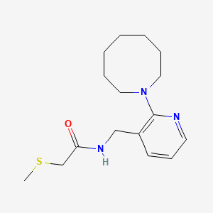 N-{[2-(1-azocanyl)-3-pyridinyl]methyl}-2-(methylthio)acetamide